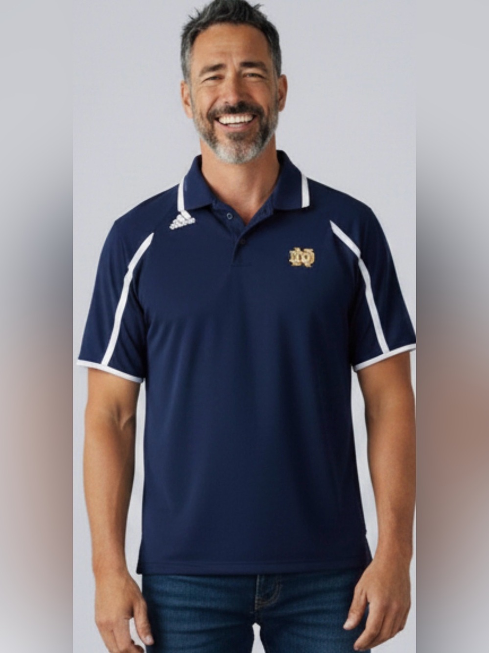 Like new! Adidas climalite Notre Dame polo shirt. Men’s size medium